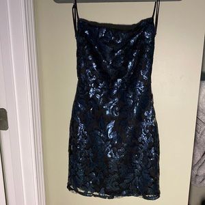 Lucy In the Sky blue and black dress